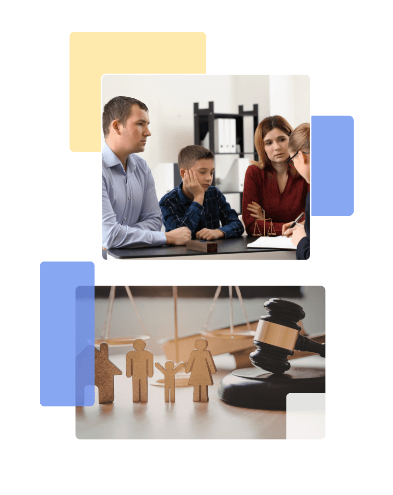 Parents dealing with a child custody case.